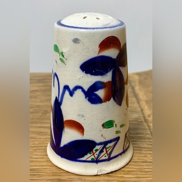 Early 19th Century Gaudy Welsh Old Buddha Oyster Pattern Salt Shaker - Picture 13 of 13